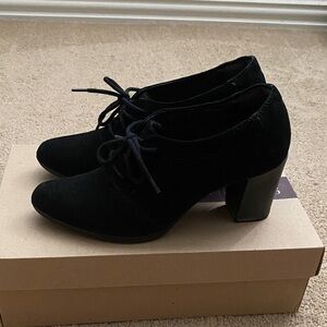 Clarks Black Women's Lace-Up Heels